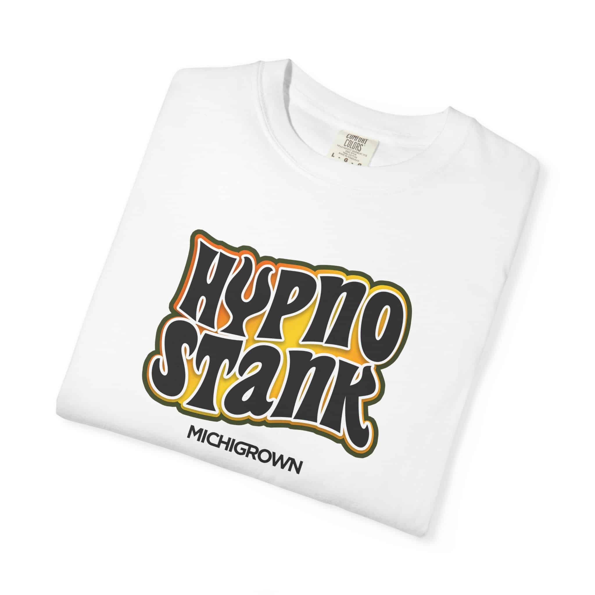 White T-shirt with Hypno Stank logo and Michigrown branding.
