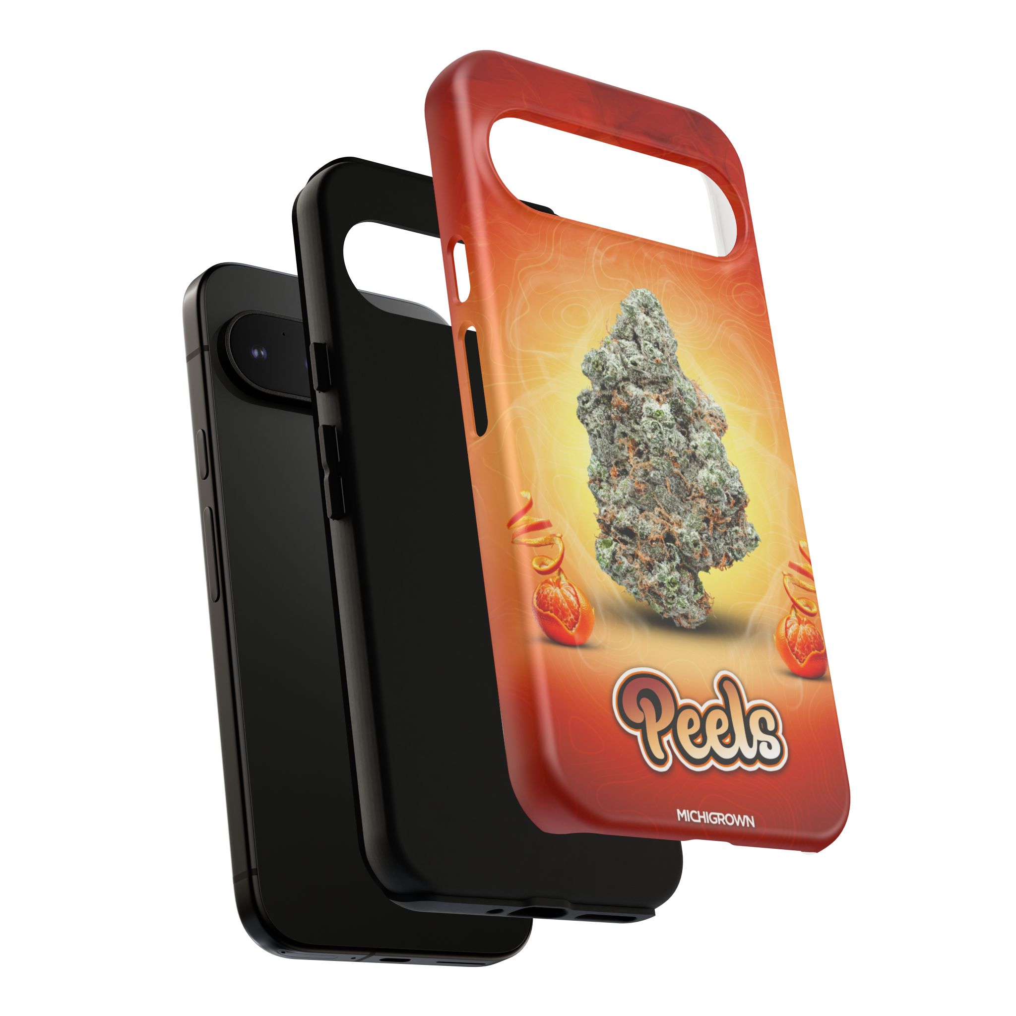 Phone case featuring a cannabis bud design for iPhone.