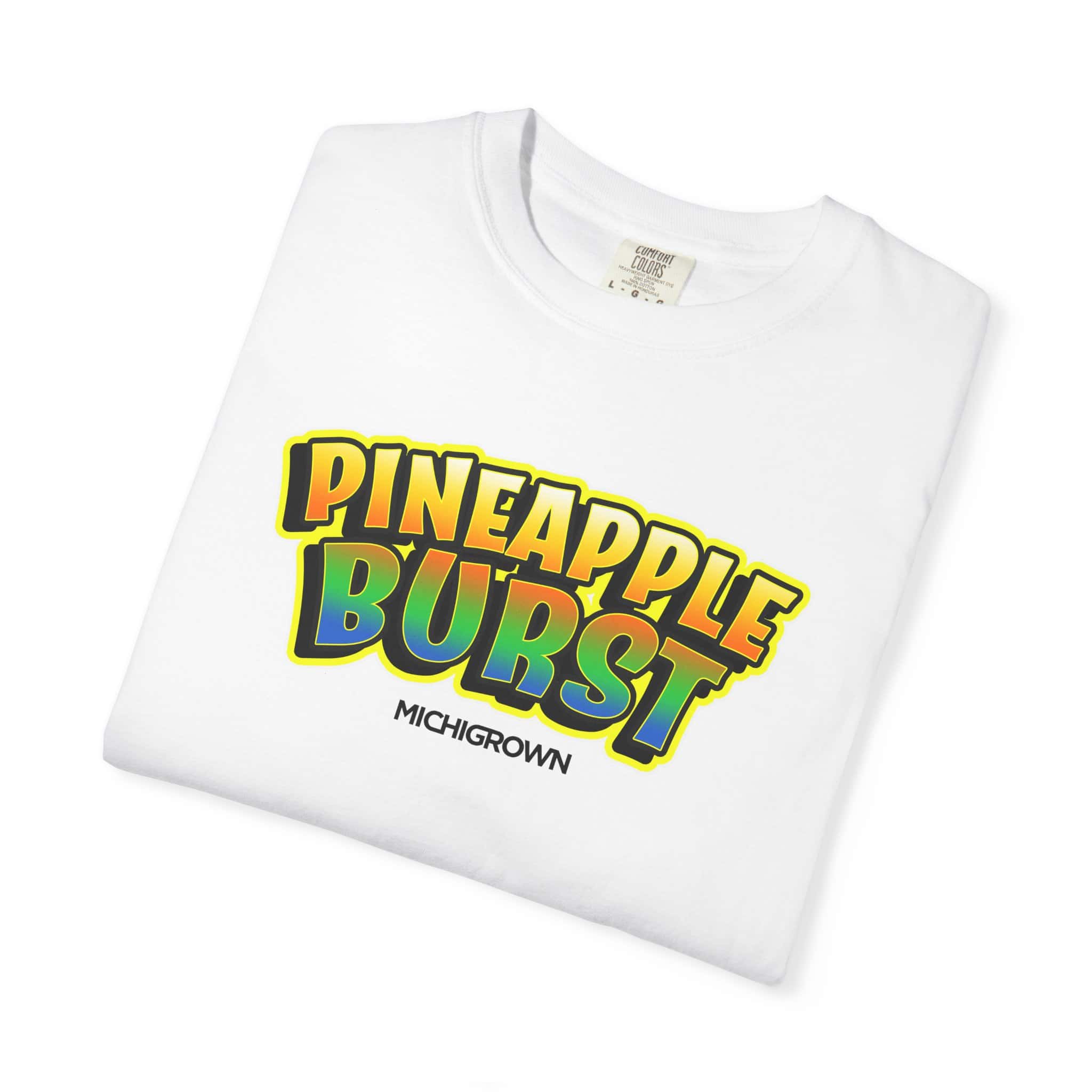 White T-shirt with Pineapple Burst graphic and Michigrown logo.