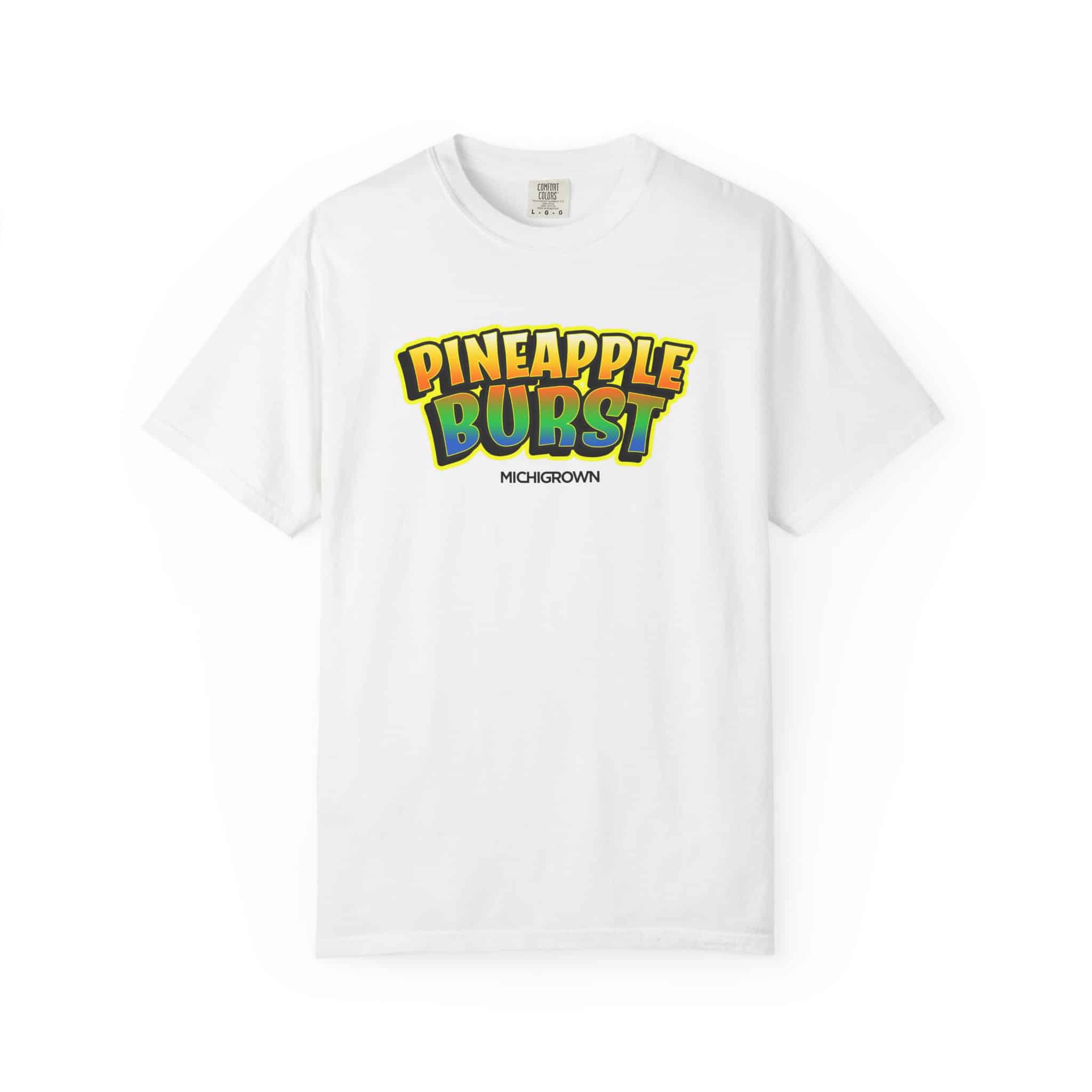 White T-shirt with Pineapple Burst graphic and Michigrown logo.