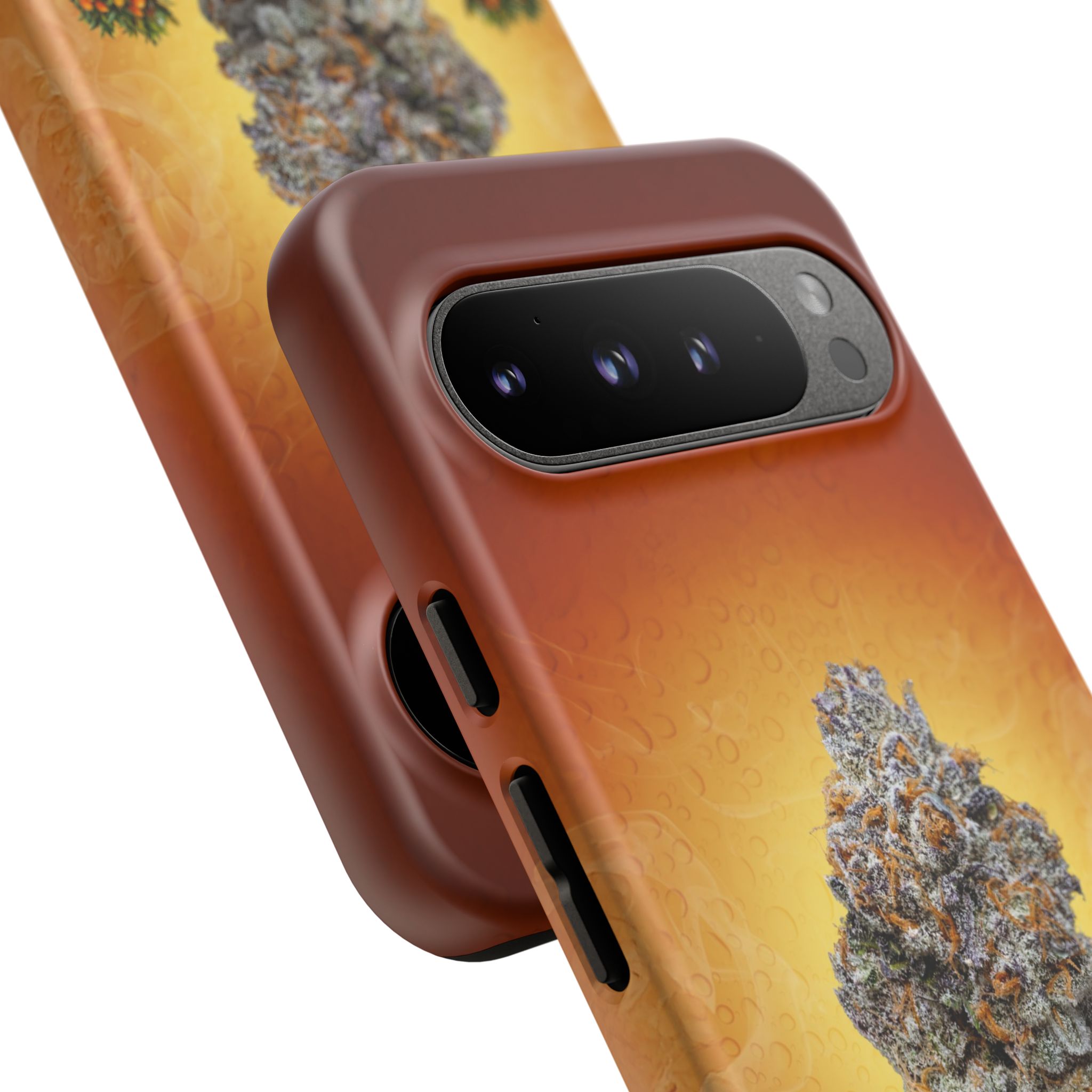 GELONADE phone case featuring cannabis plant artwork for iPhone.
