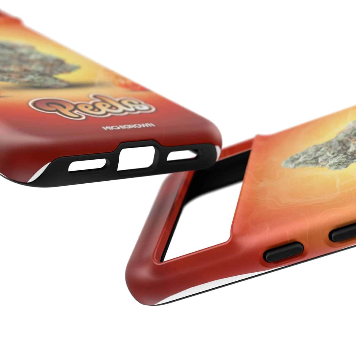 Red Michigrown phone case with graphic design for PEELS phone case.