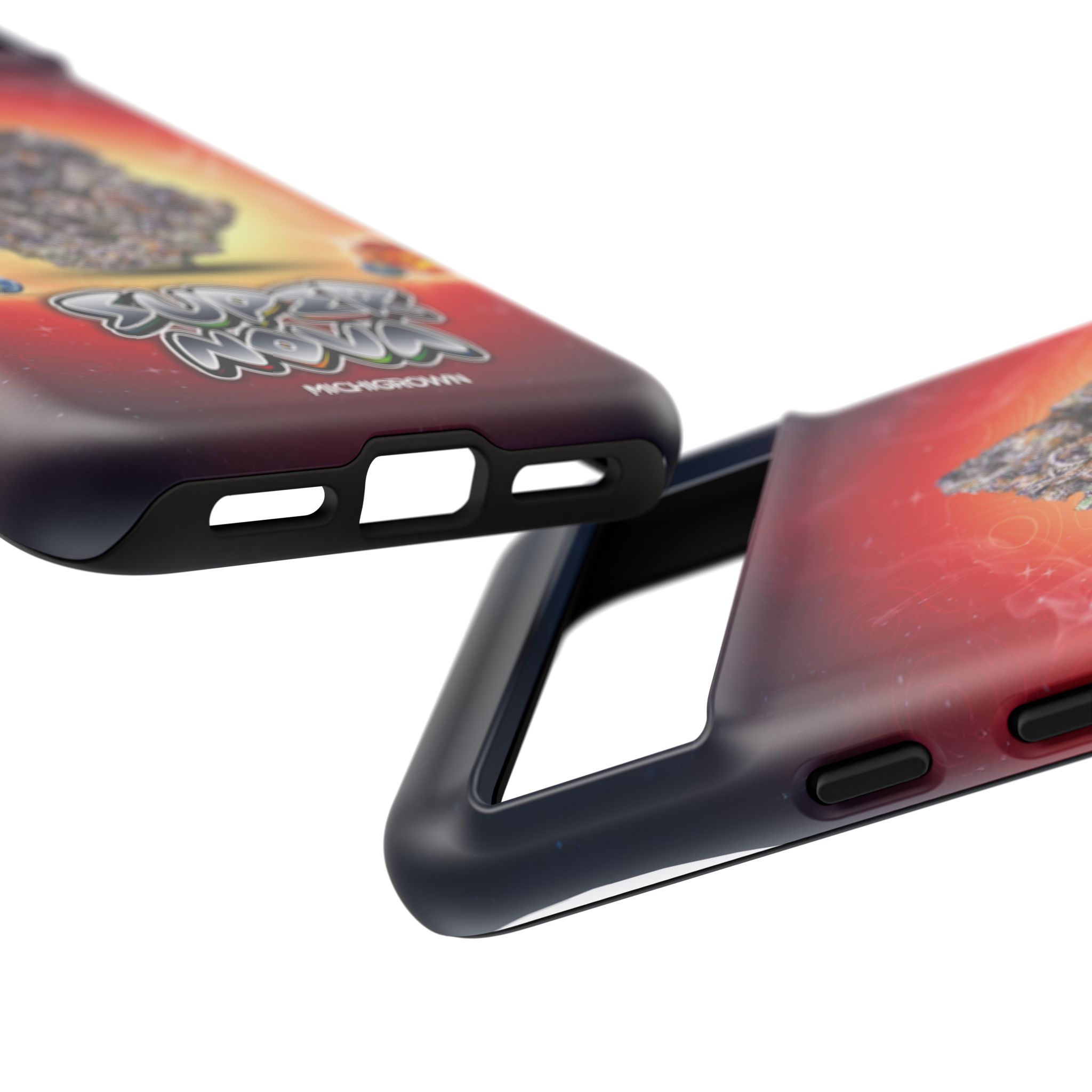 Colorful Super Nova phone case with galaxy design for iPhone.