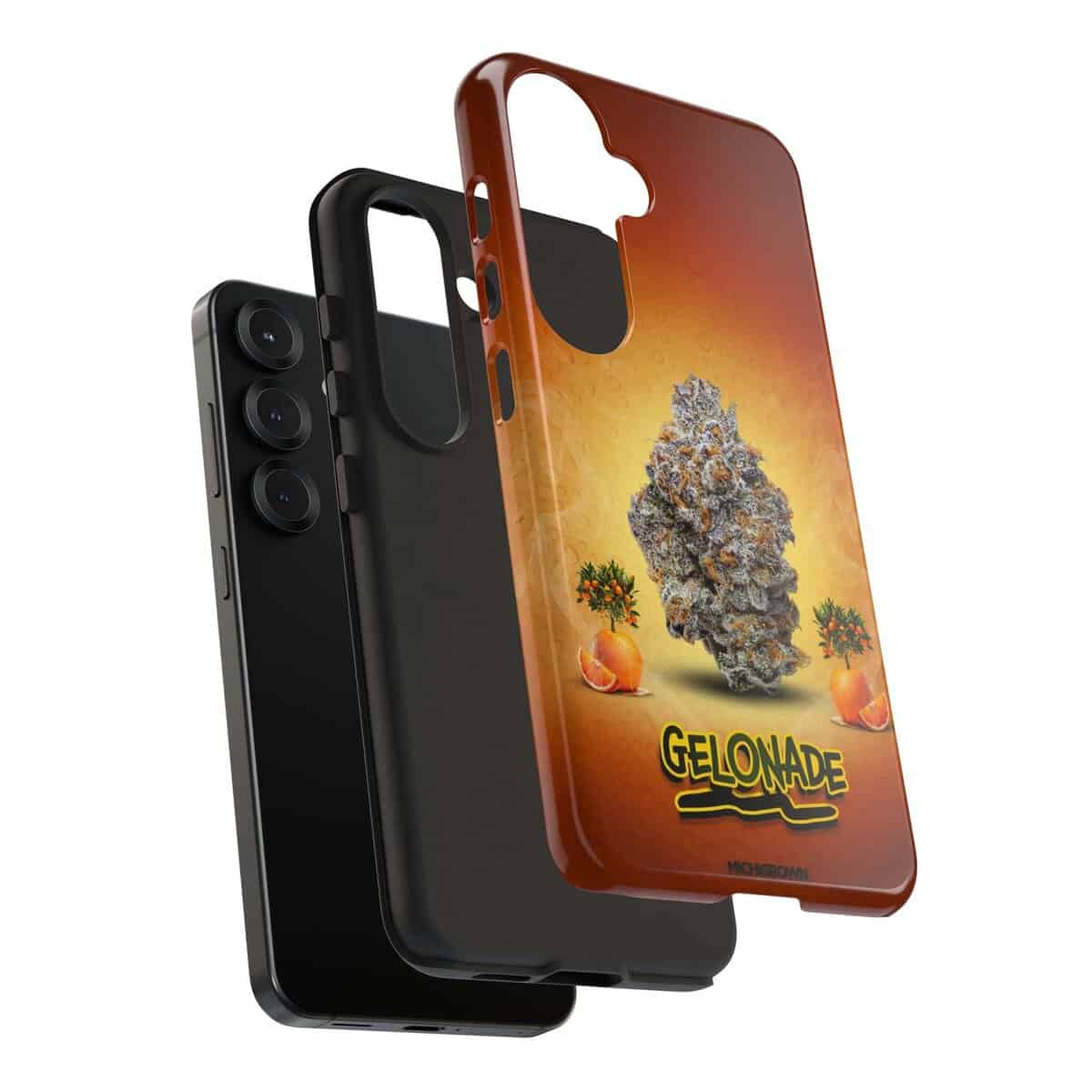 Phone case with Gelonade cannabis strain artwork for iPhone.