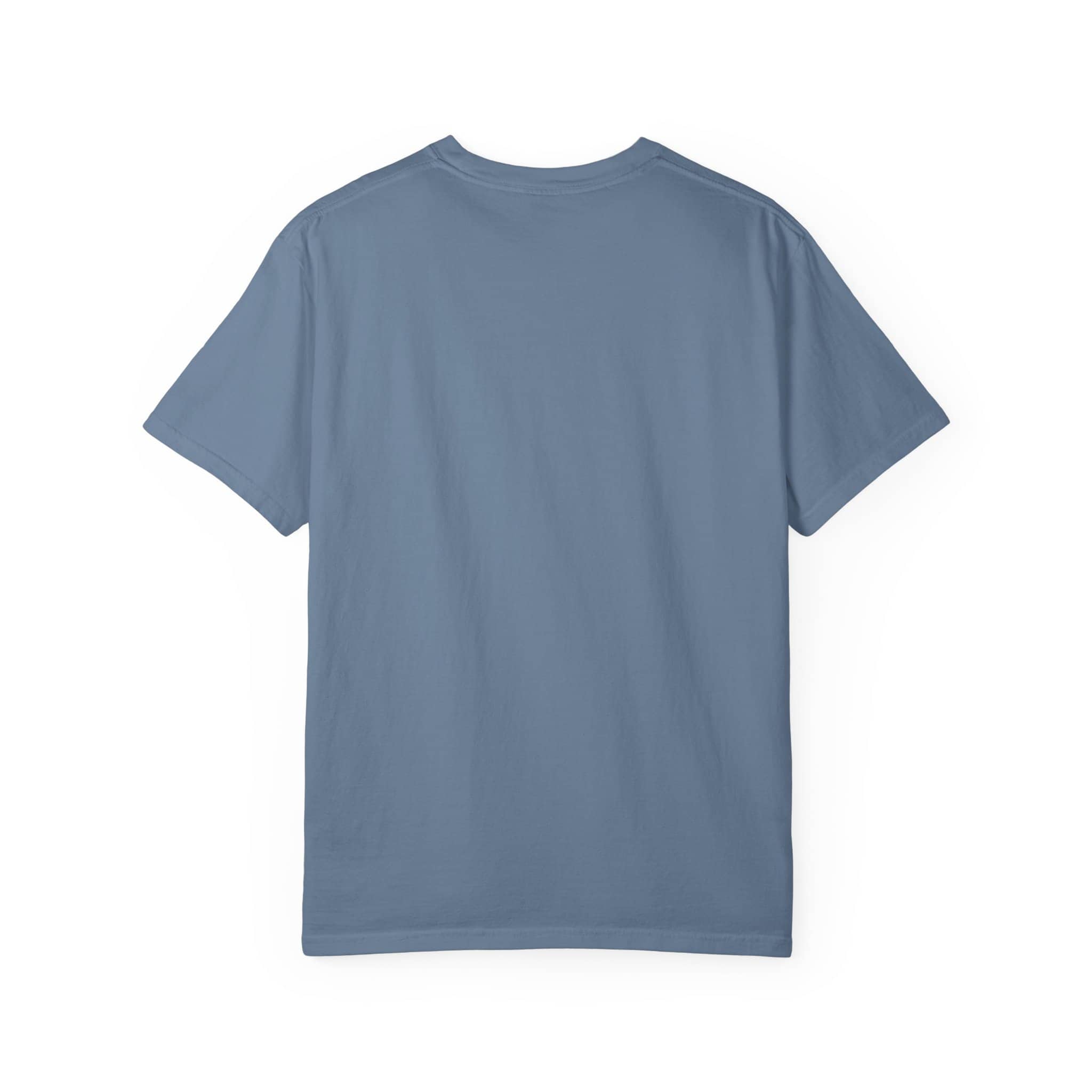 Blue Roxberry TEE shirt on plain background.