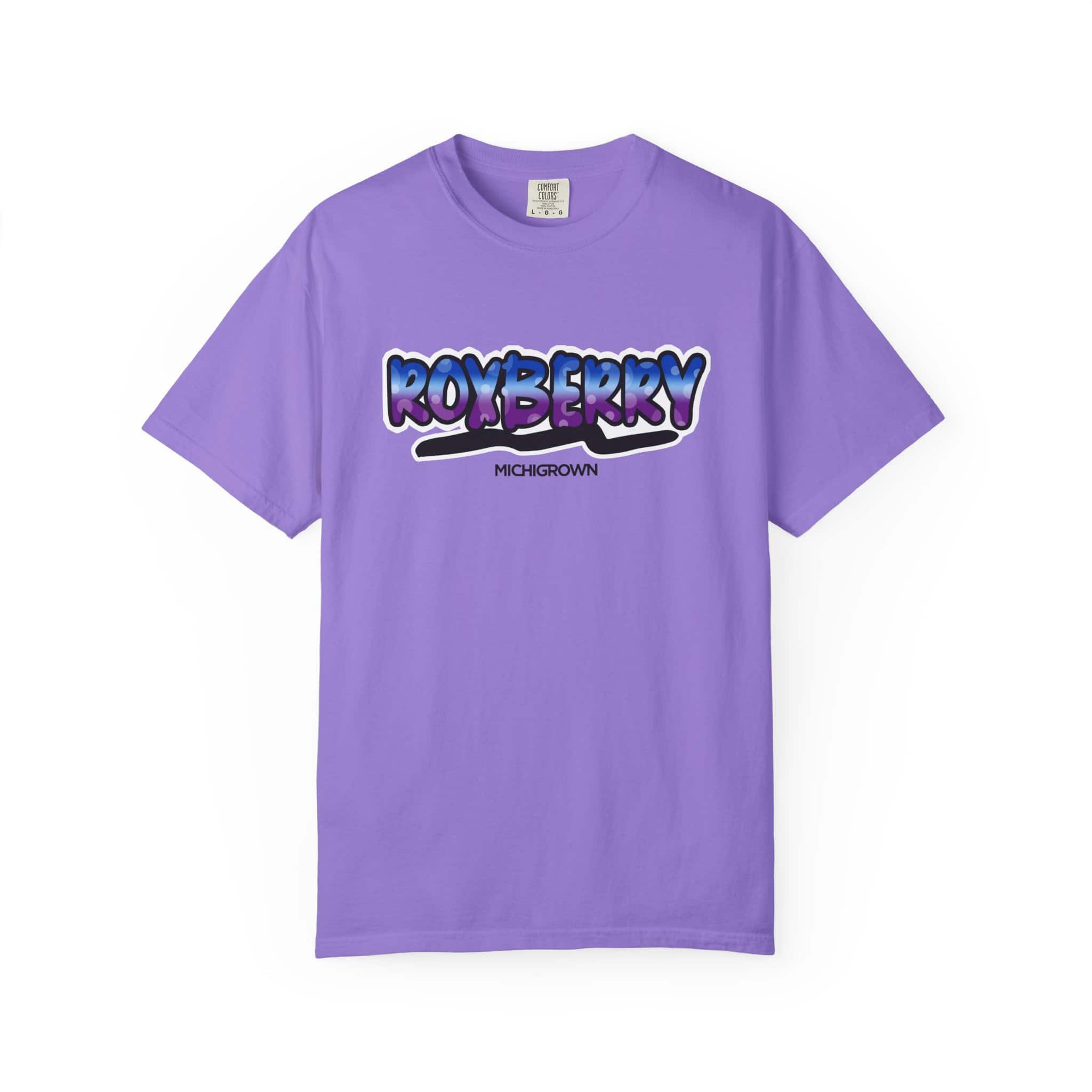 Purple Roxberry T-shirt with graphic logo for men.