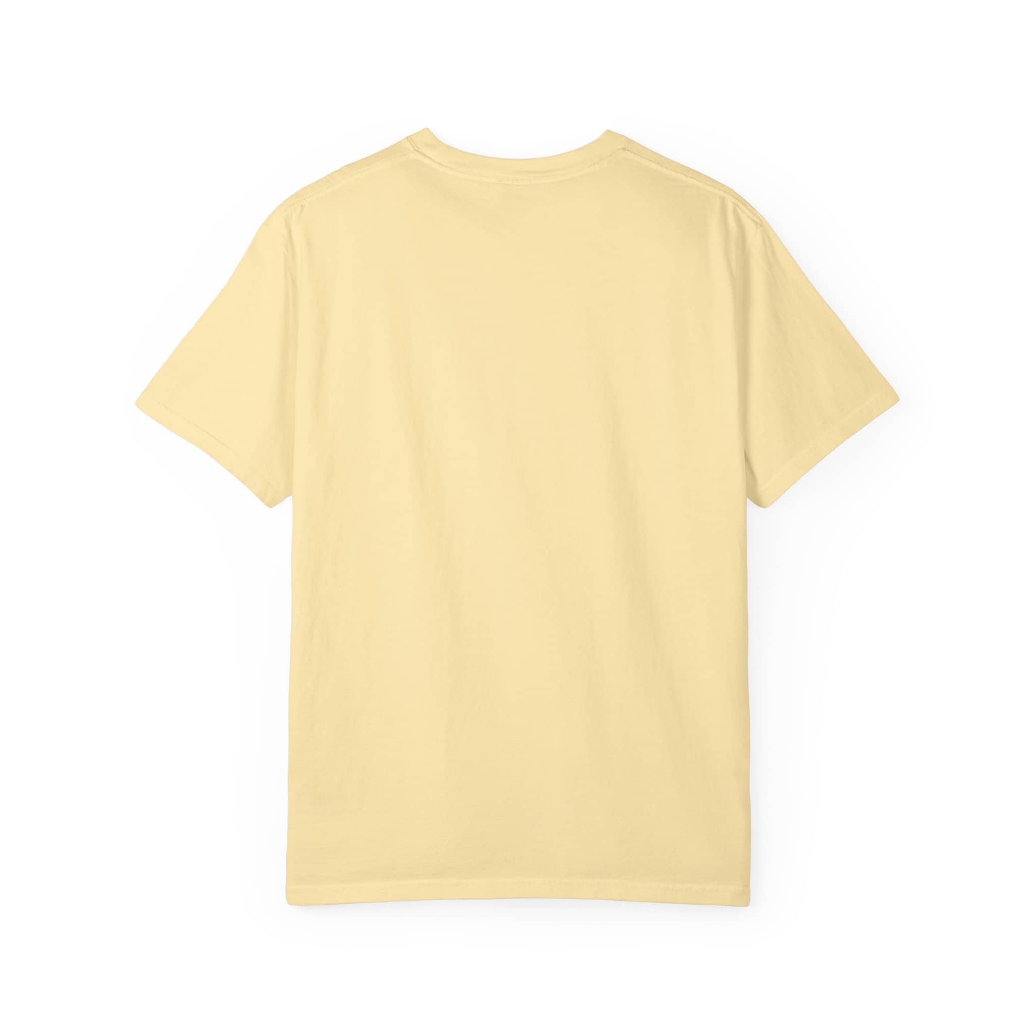Simple yellow T-shirt displayed flat for Hypno Stank T-shirt design.