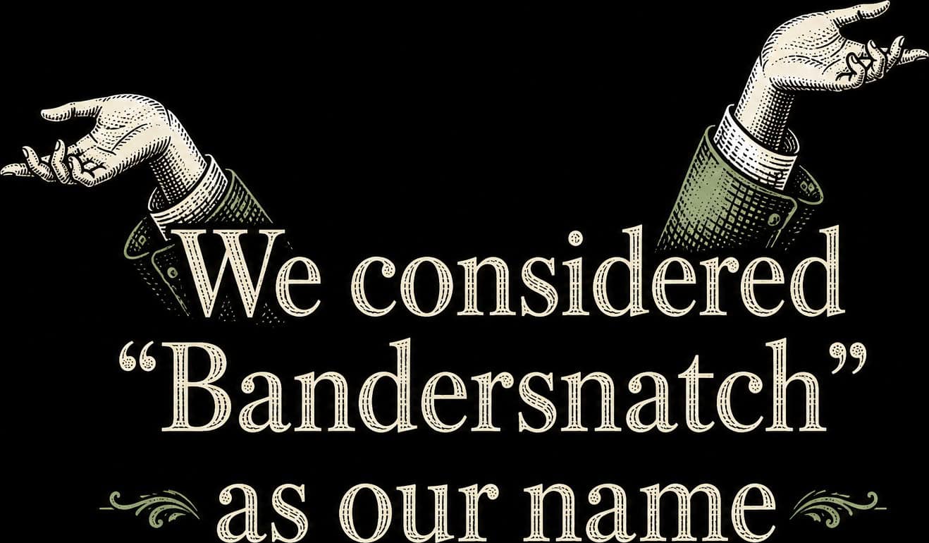 Mudpenny BanderSnatch logo with vintage hands and typography.