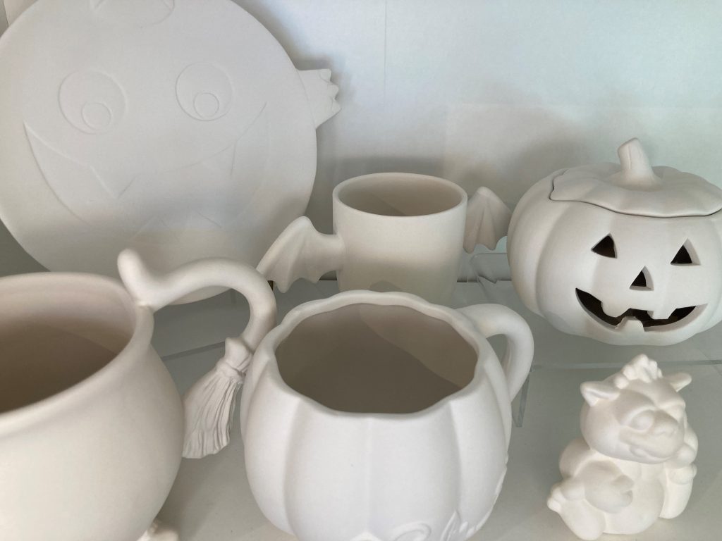 Halloween unglazed bisque