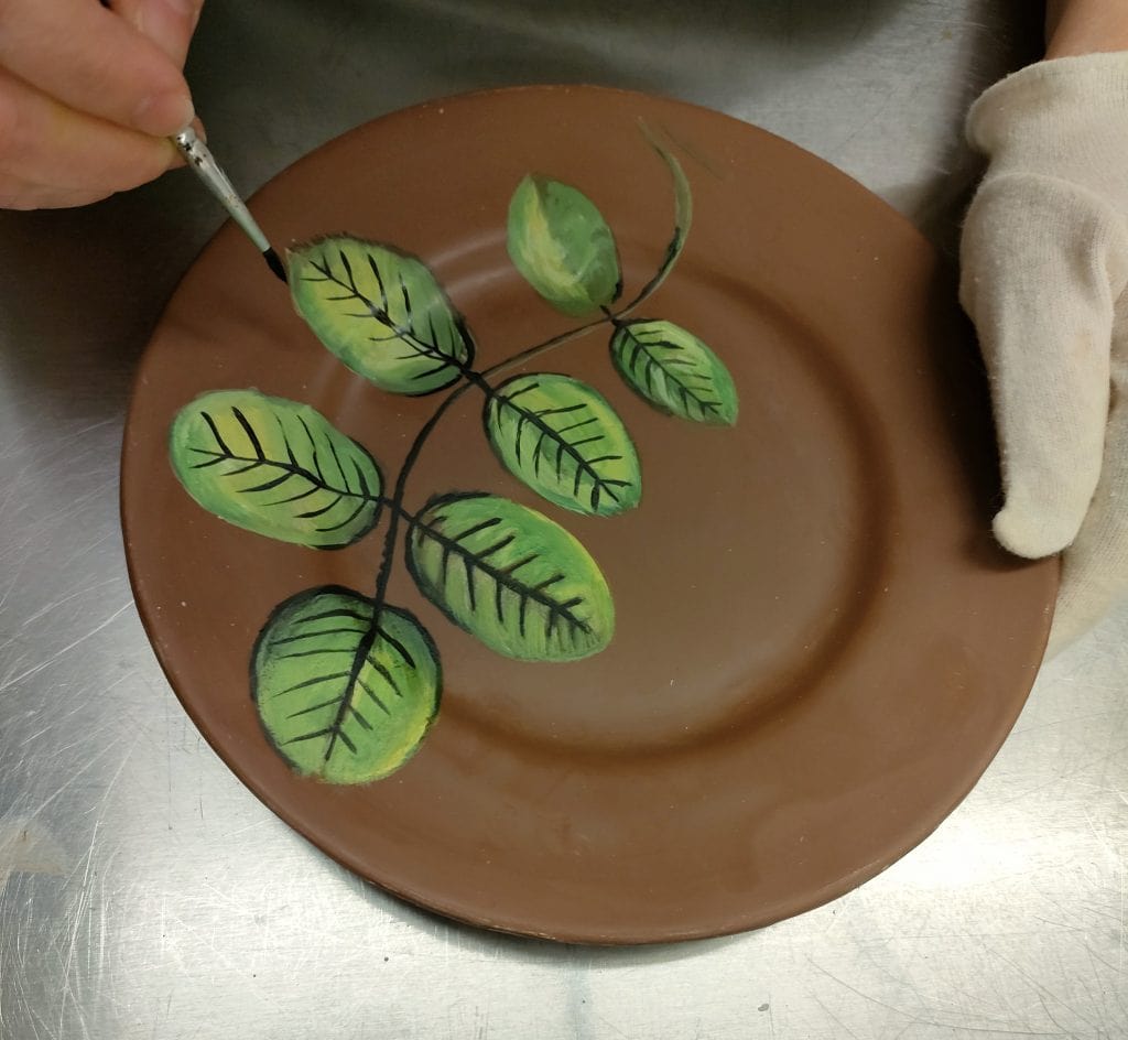 Chocolate plate painting at the Museum