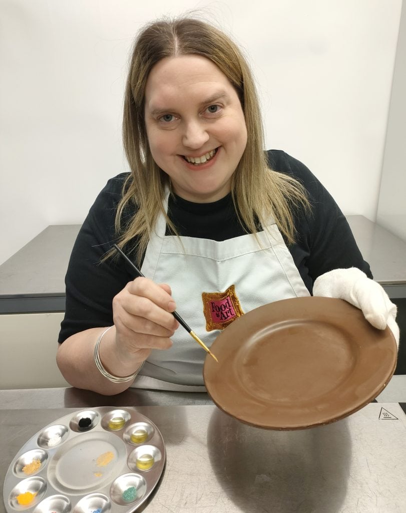 Chocolate plate painting workshops with Prudence of Food is Art
