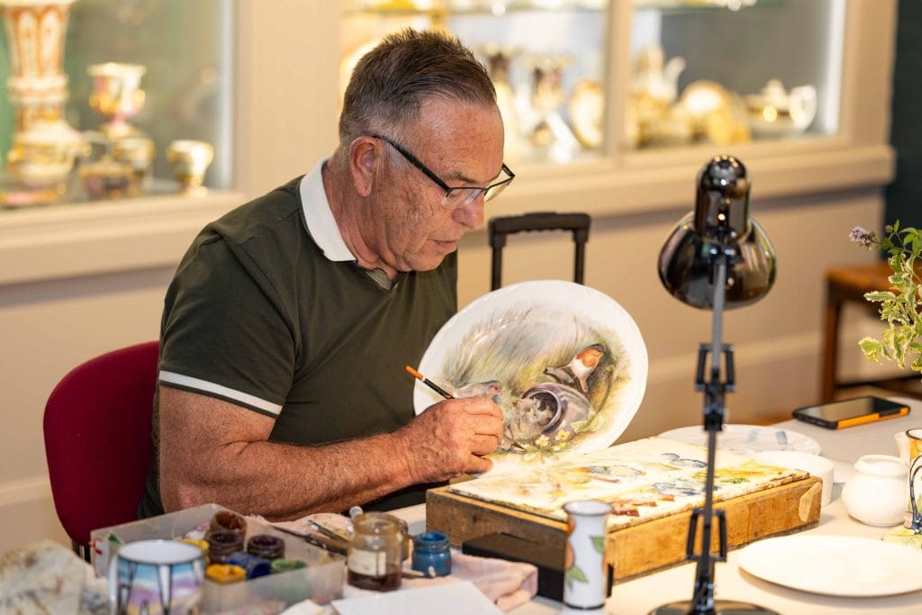 Former Royal Worcester artist Jim Skerrett
