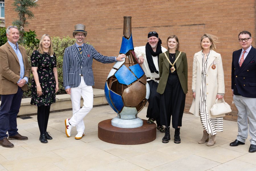 Sculpture unveiling