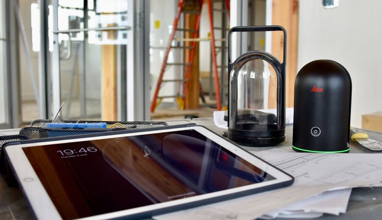3d camera and ipad on new countertop