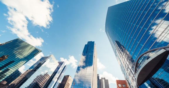 ground view of skyscrapers in the city