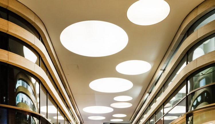 reflective ceiling sections