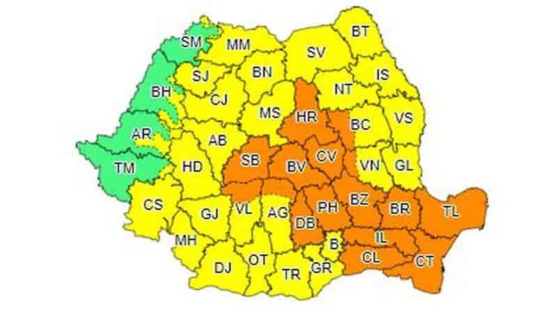 harta meteo iulie