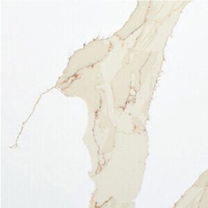 White marble surface with subtle beige and brown veining.