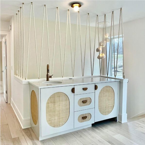 Modern Kitchen with Unique Divider