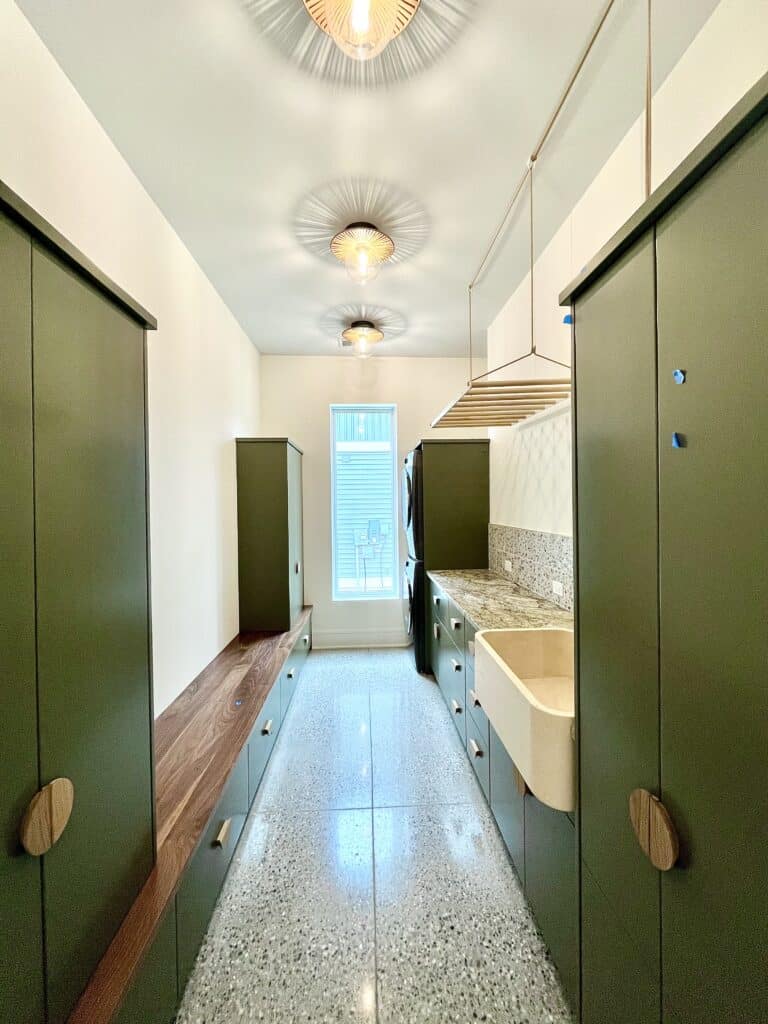 Modern Kitchen with Green Cabinets