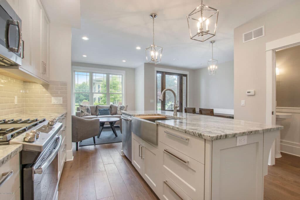 Modern Kitchen with Granite Countertops