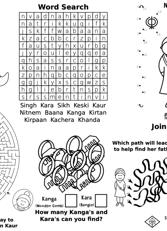 Vaisakhi free sikh colouring
