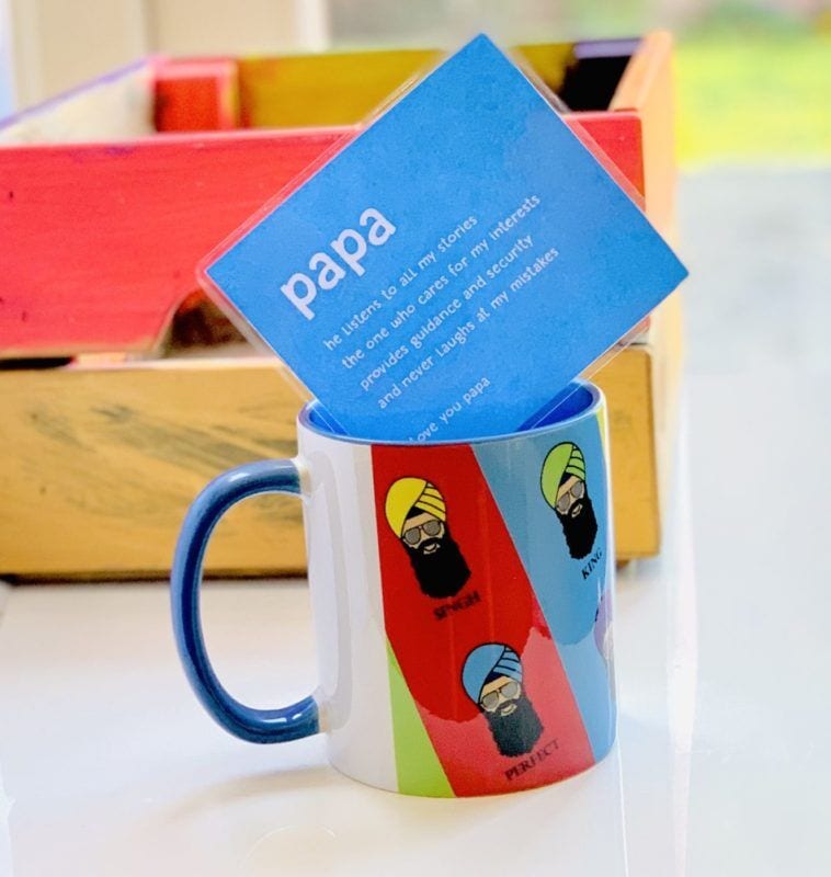 singh mug with card