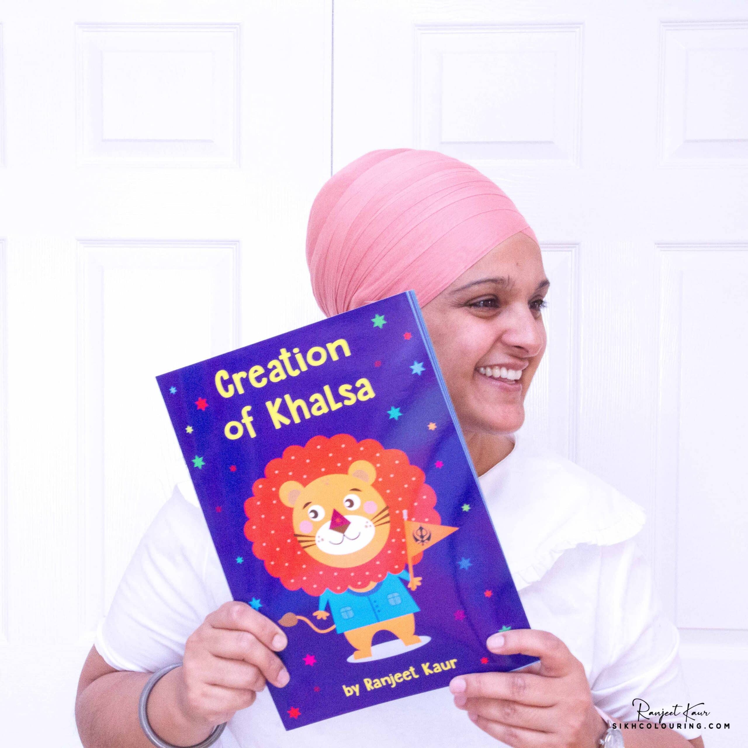Ranjeet kaur, creation of khalsa, sikh colouring books