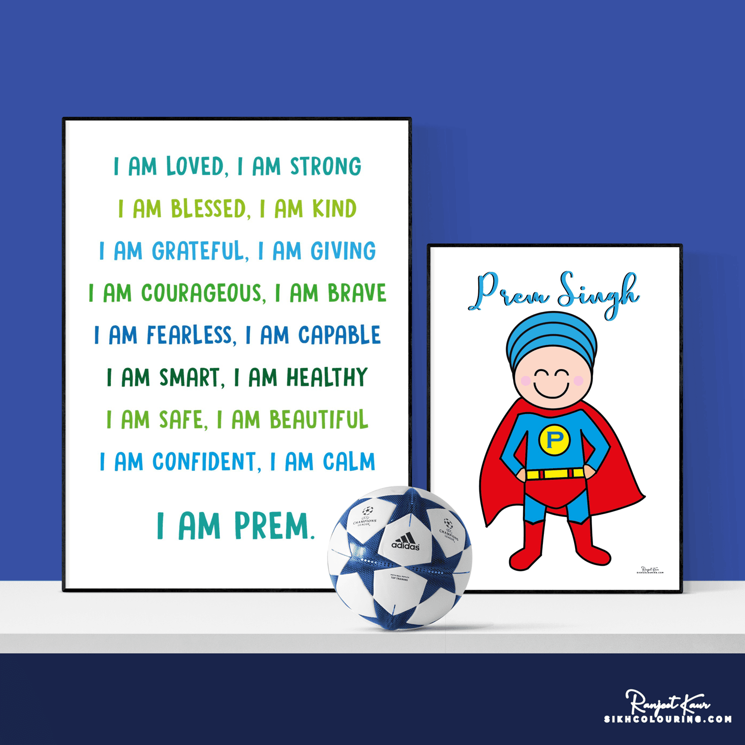 sikh children's art green