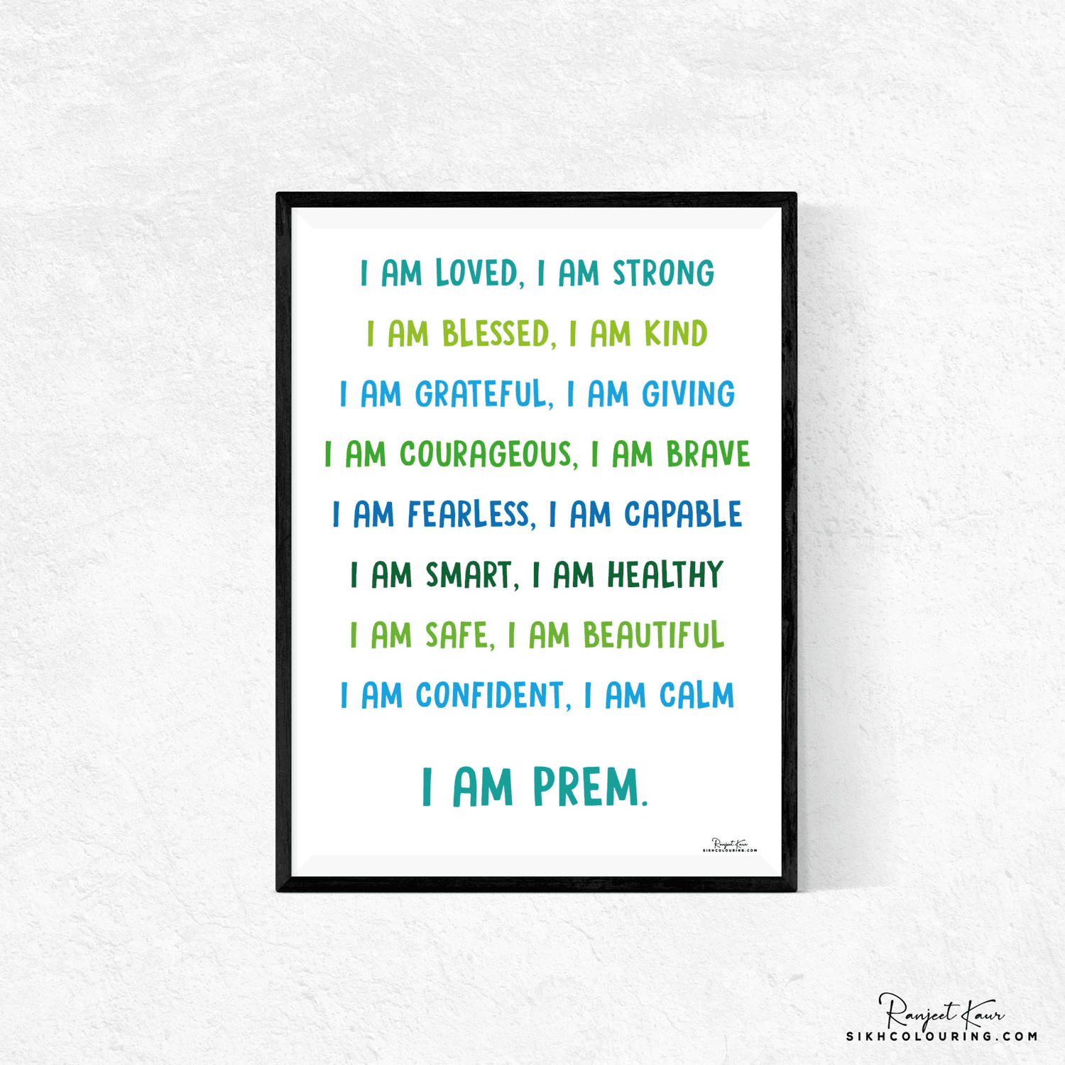 I am Khalsa affirmations green