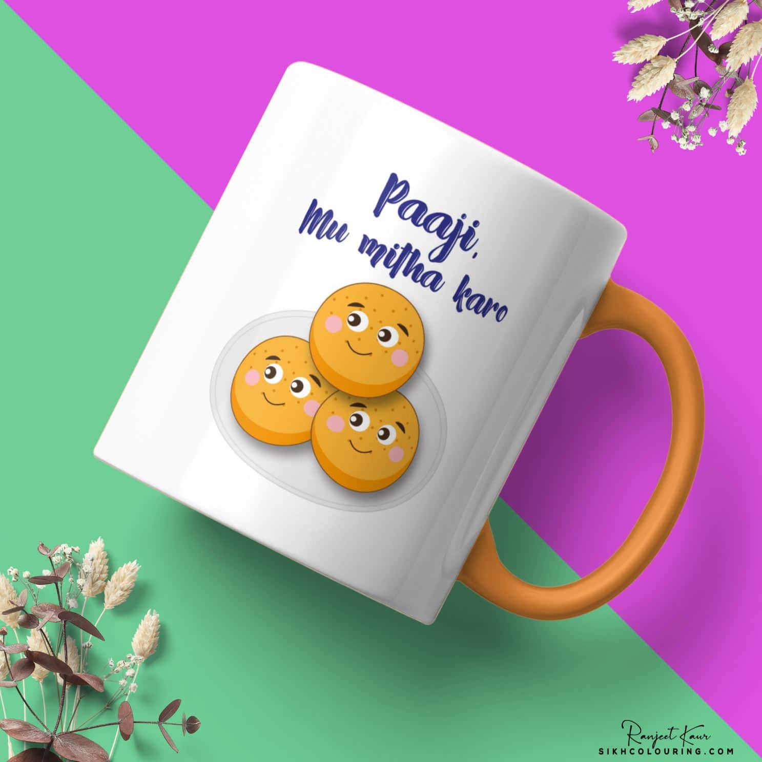 orange paaji mug