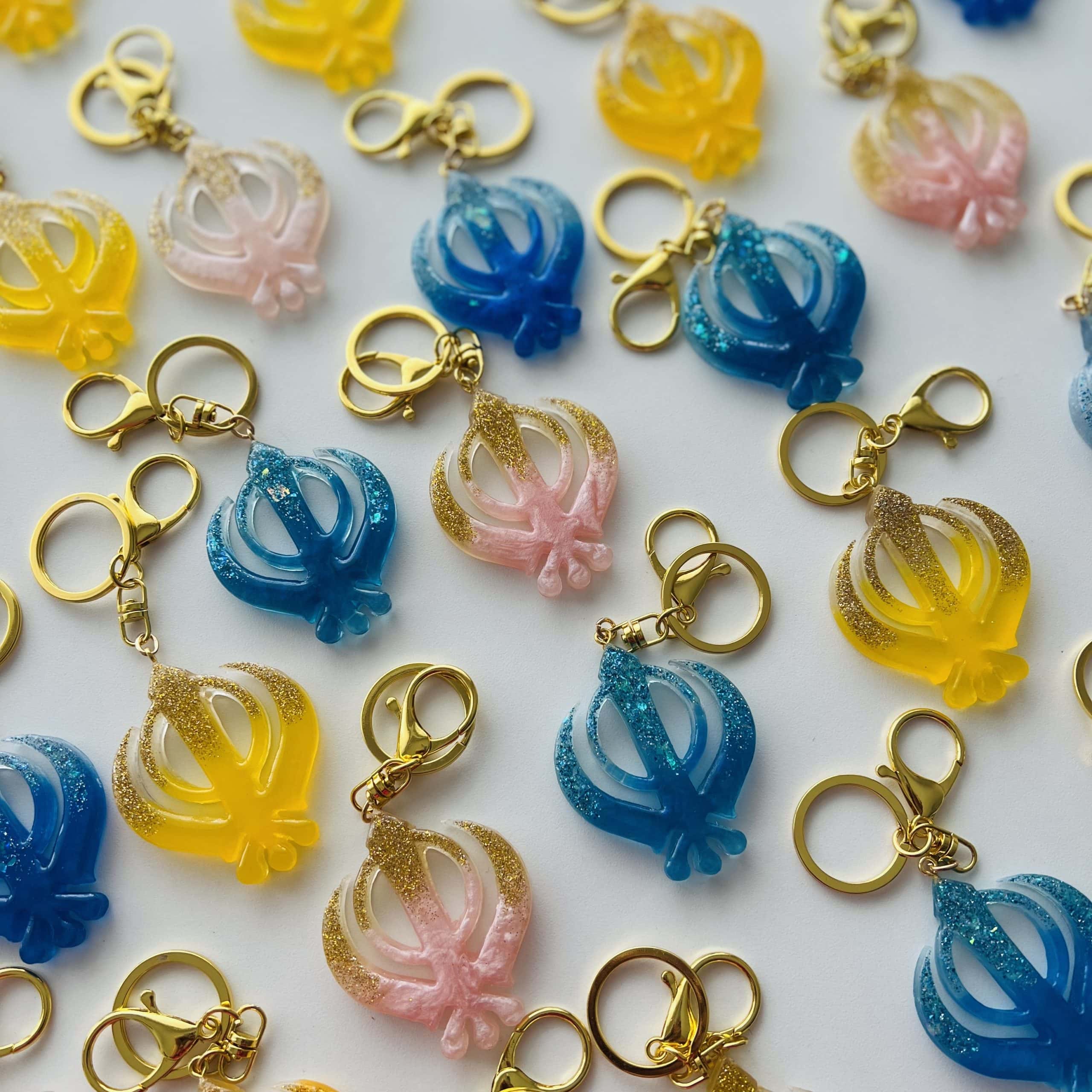 Resin Khanda Key Rings