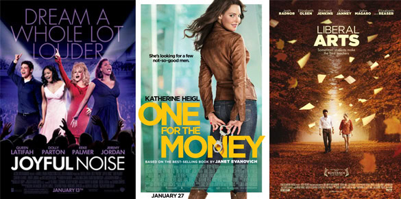 Joyful Noise, One for the Money, Liberal Arts