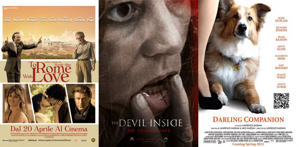 To Rome with Love, The Devil Inside, Darling Companion