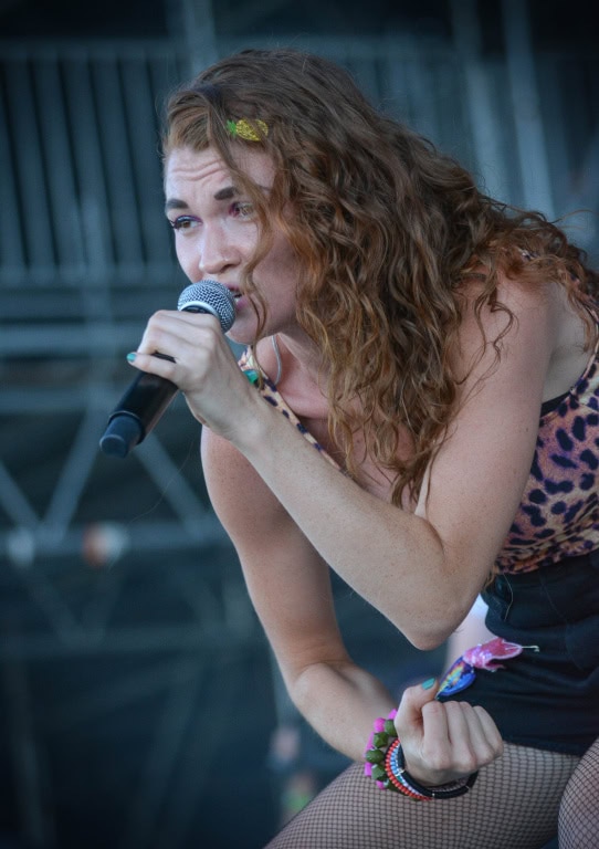 Mandy Lee of Misterwives at Bonnaroo | Photo by Chris Jorgensen