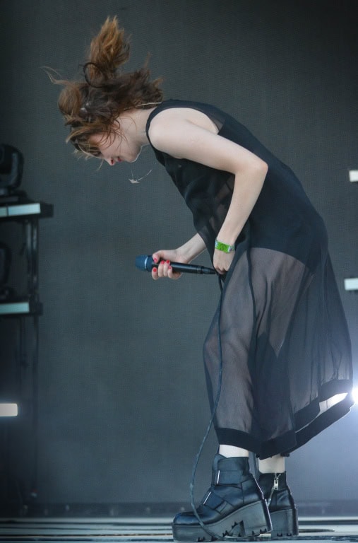 Lauren Eve Mayberry of Chvrches at Bonnaroo | Photo by Chris Jorgensen