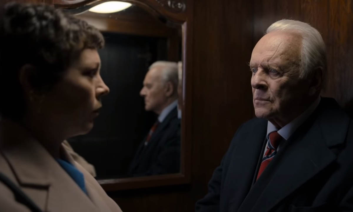 Olivia Colman and Anthony Hopkins