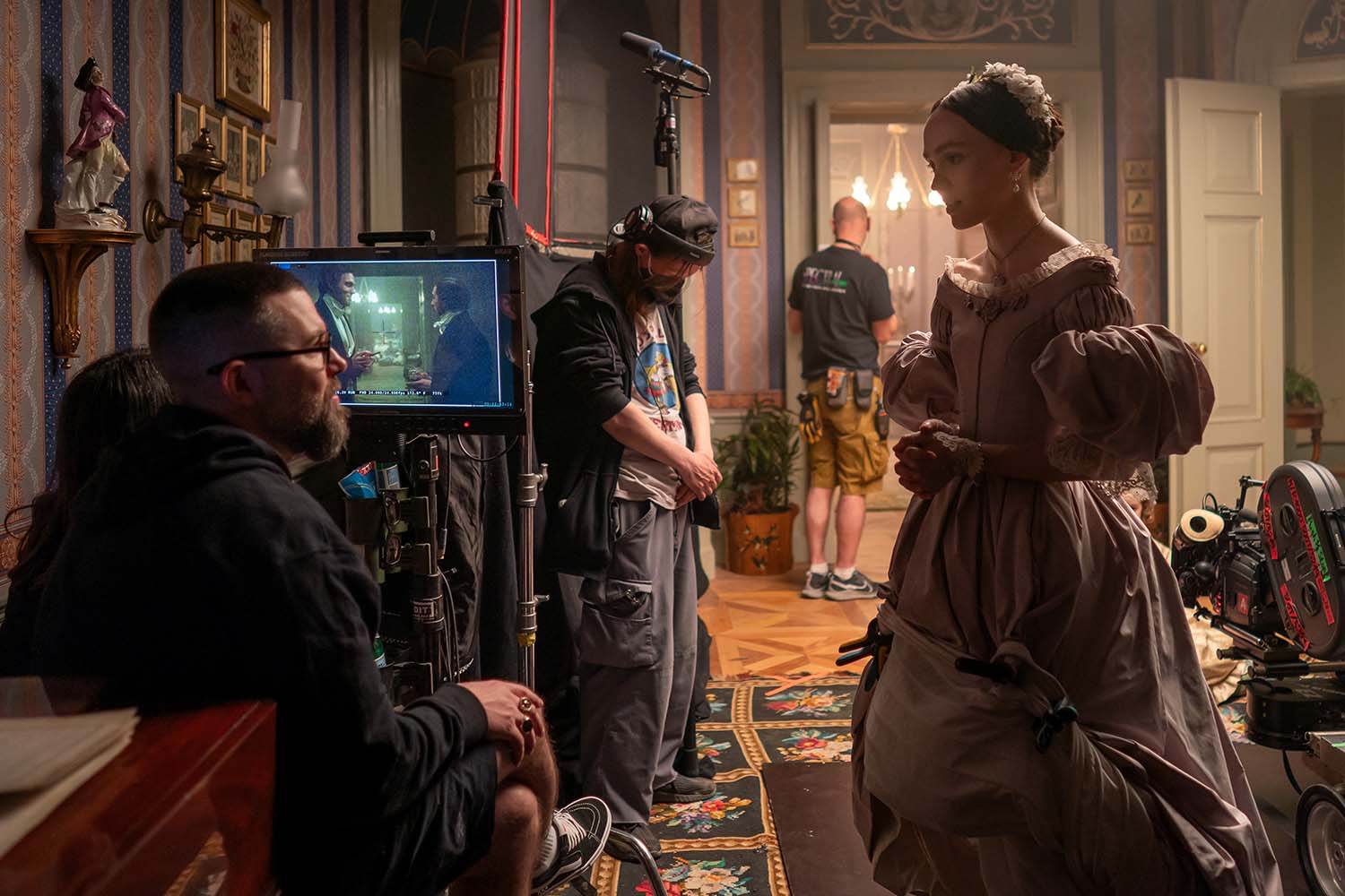 Robert Eggers on the set of Nosferatu