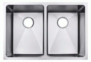 29" Near-Zero Radius Undermount Stainless Steel Double Bowl Kitchen Sink 15 Gauge NZR-2920