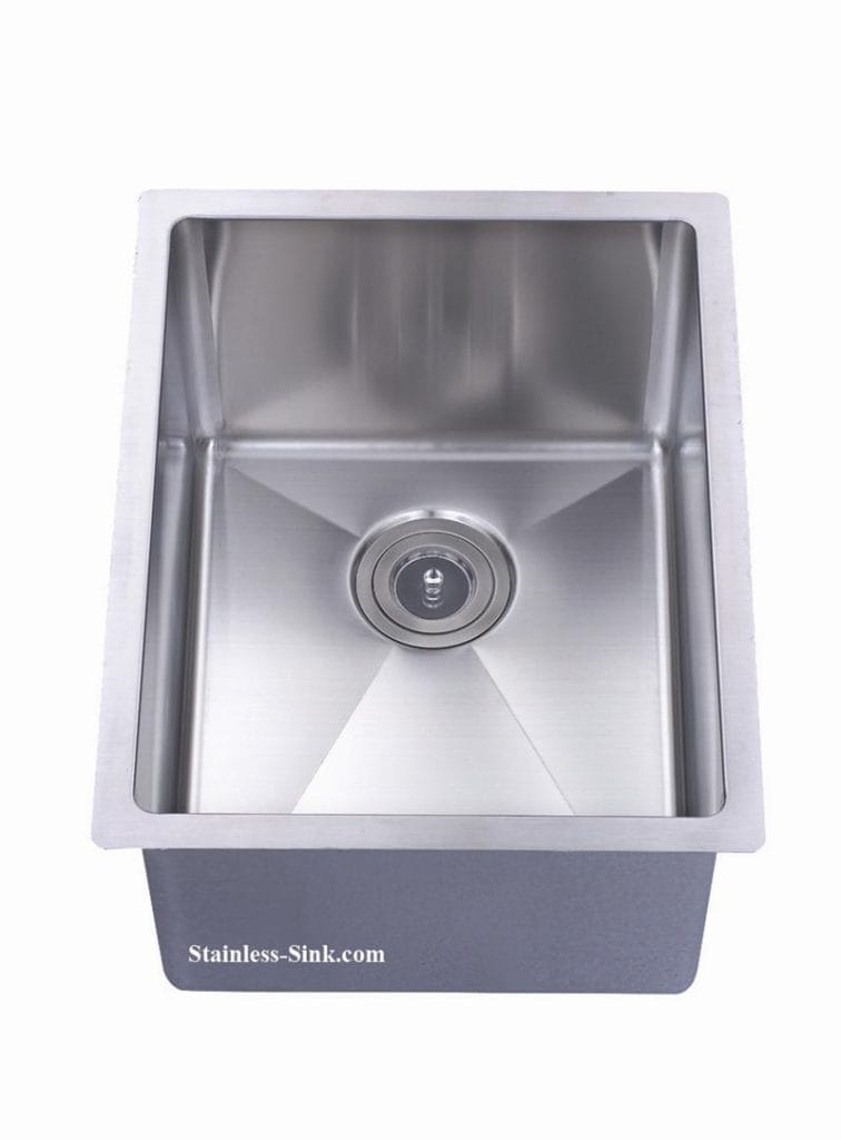 Stainless steel kitchen sink with deep basin and sleek design.