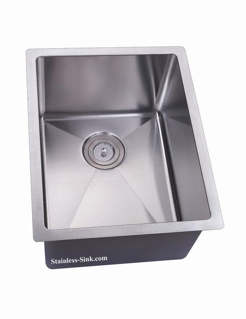 Stainless steel kitchen sink with sleek design and durable construction.