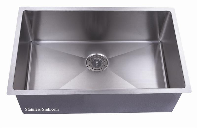 Stainless steel kitchen sink with a sleek design and durable construction.