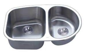 31" Italia Undermount Stainless Steel Double Bowl Kitchen Sink IT-200S with FREE ACCESSORIES