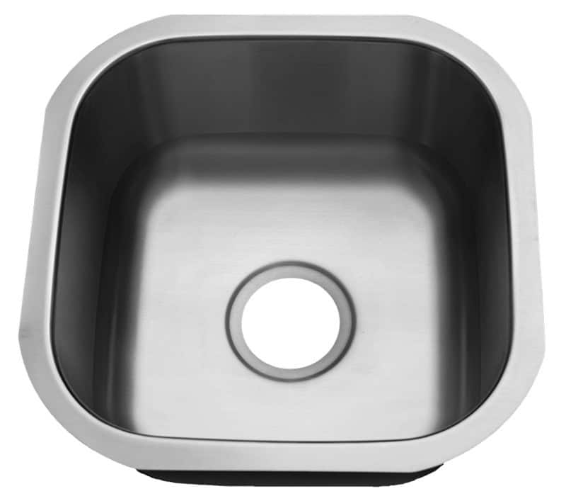Stainless steel kitchen sink with a sleek, modern design and durable finish.