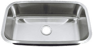 31" Ellis Undermount Stainless Steel Large Single Bowl Sink 9" Depth 18 Gauge EL-3118