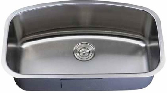 Stainless steel kitchen sink with sleek design and durable finish.