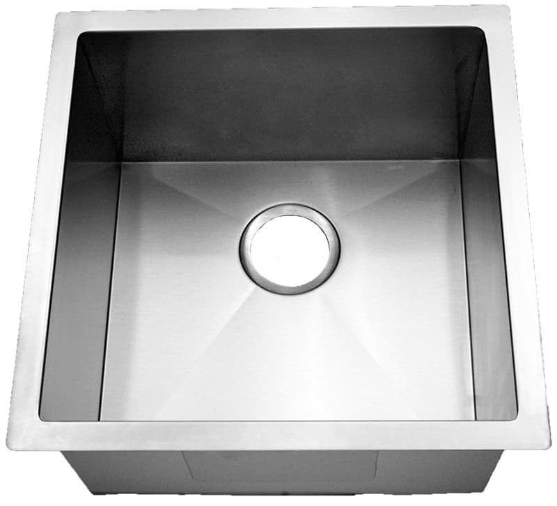 Stainless steel undermount kitchen sink with single bowl, 15 gauge, perfect for modern kitchens.