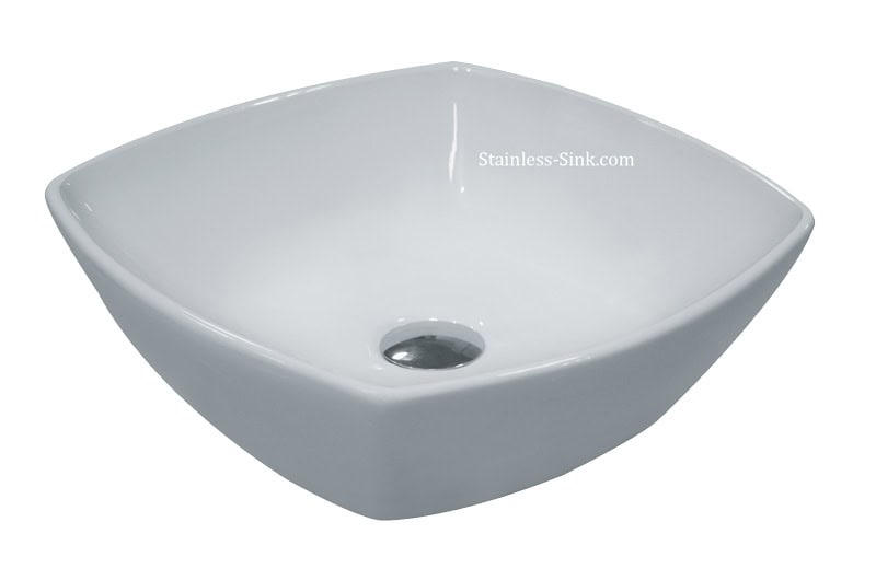Modern white stainless steel kitchen sink bowl for home use.