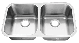 31" Ellis 50/50 Undermount Stainless Steel Double Bowl Kitchen Sink 16 Gauge EL-V001