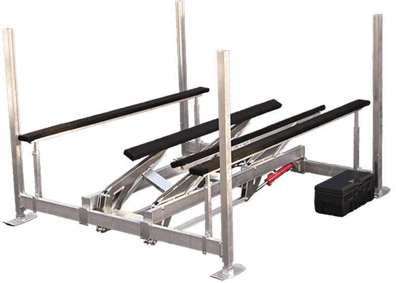Boat lift platform for marine vessel support and maintenance.